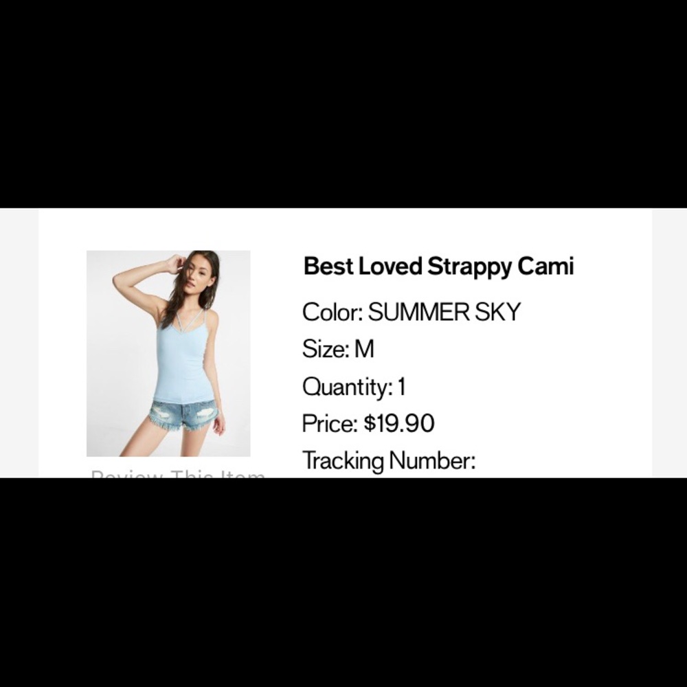 Cami. Light blue. Size medium.